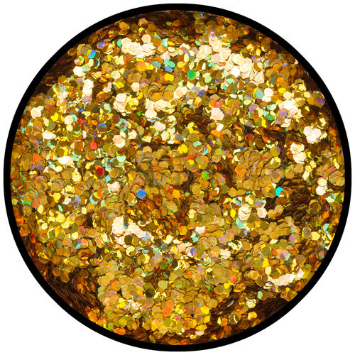 Eulenspiegel Holographischer Glitzer Gold-Juwel (Grob)