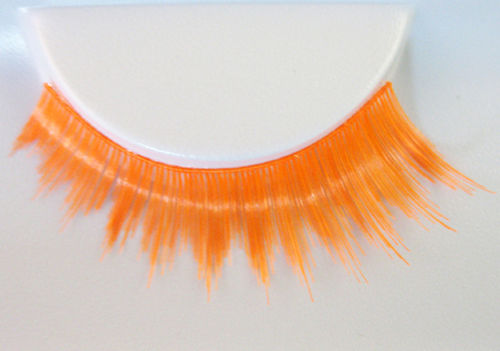 Eulenspiegel Wimpern Orange UV Fluo-Effekt
