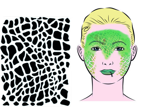 Eulenspiegel Facepainting & Eye-Design Schablone Reptile
