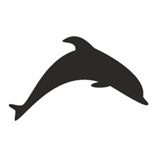 Eulenspiegel Selbstklebe-Schablone Delphin
