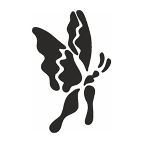 Eulenspiegel Selbstklebe-Schablone Fl. Schmetterling