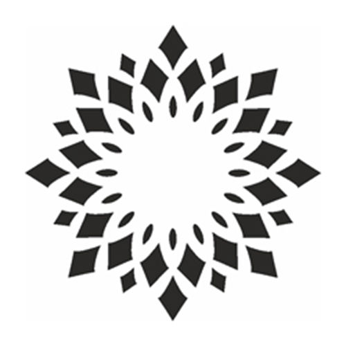Eulenspiegel Selbstklebe-Schablone Kaleidoskop