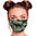 Alltagsmaske Schwarz Grün Motiv Camouflage waschbar